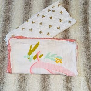 Cloud Island Muslin Baby Blankets Set of two